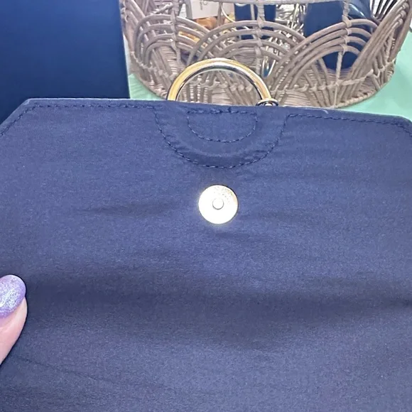 Jimmy Choo Black Patent mClutch with Gold Accents NWOT - Picture 7 of 12